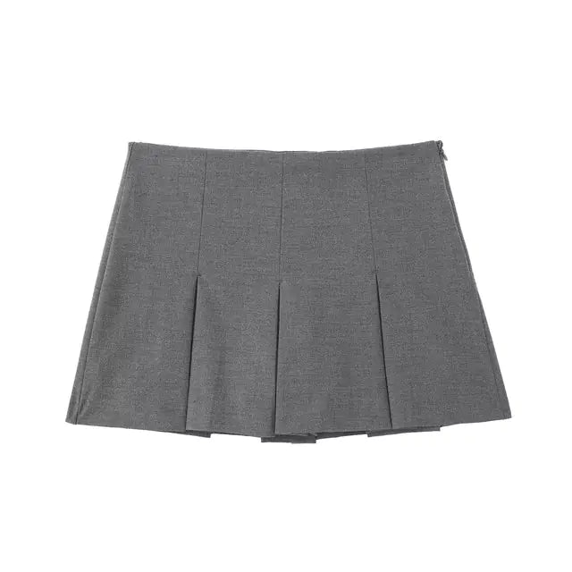 High Waist Wide Pleats Shorts Skirts - SavageBiz