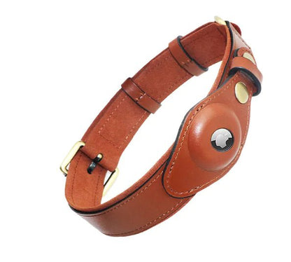 Leather Anti-Lost Dog Collar - SavageBiz