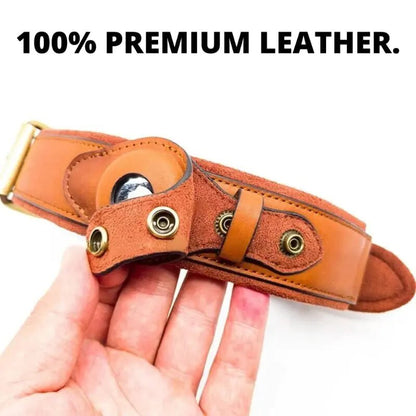 Leather Anti-Lost Dog Collar - SavageBiz