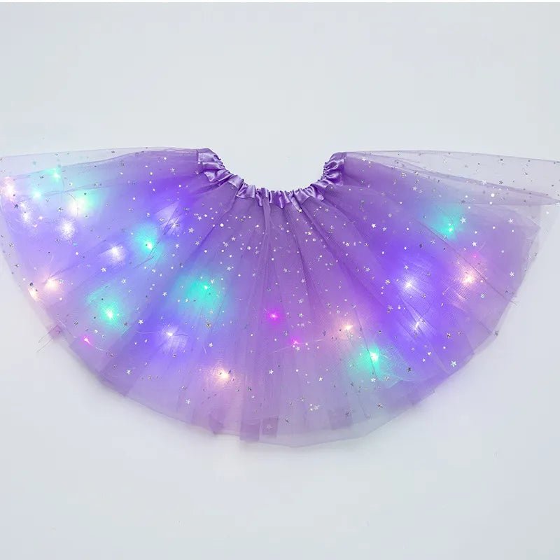 LED Glowing Light Women's Tulle Star Skirt - SavageBiz