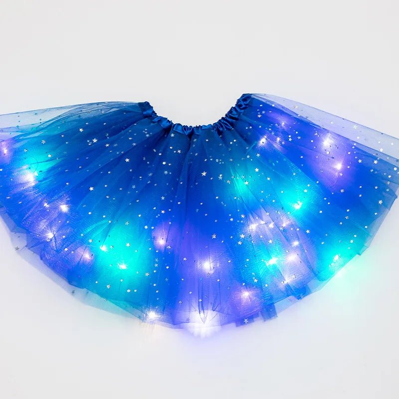 LED Glowing Light Women's Tulle Star Skirt - SavageBiz