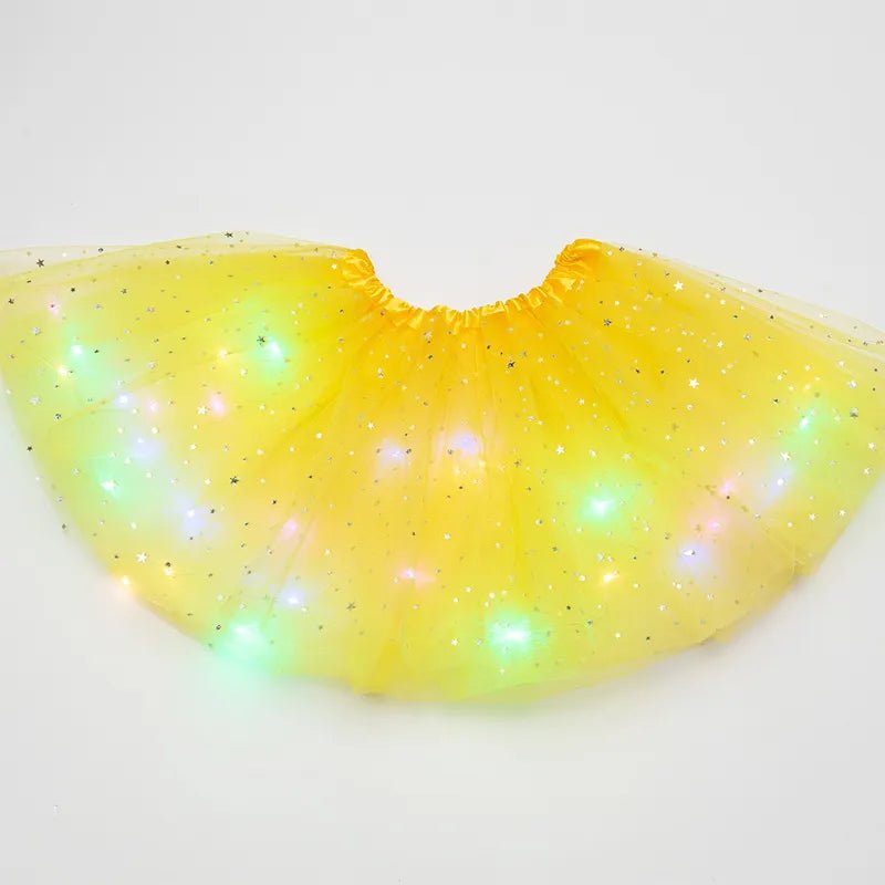 LED Glowing Light Women's Tulle Star Skirt - SavageBiz