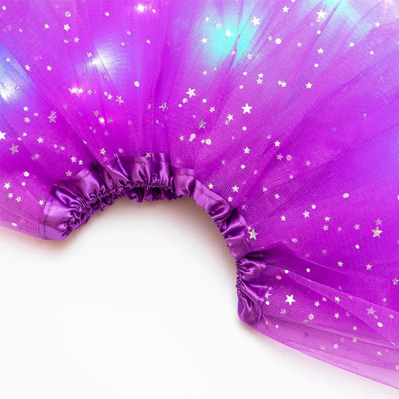 LED Glowing Light Women's Tulle Star Skirt - SavageBiz