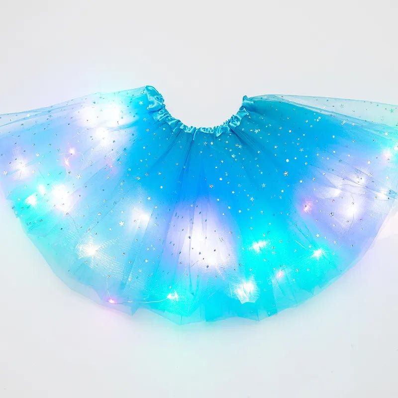 LED Glowing Light Women's Tulle Star Skirt - SavageBiz