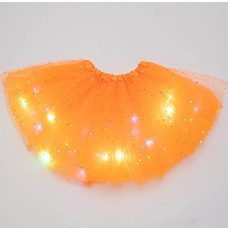 LED Glowing Light Women's Tulle Star Skirt - SavageBiz