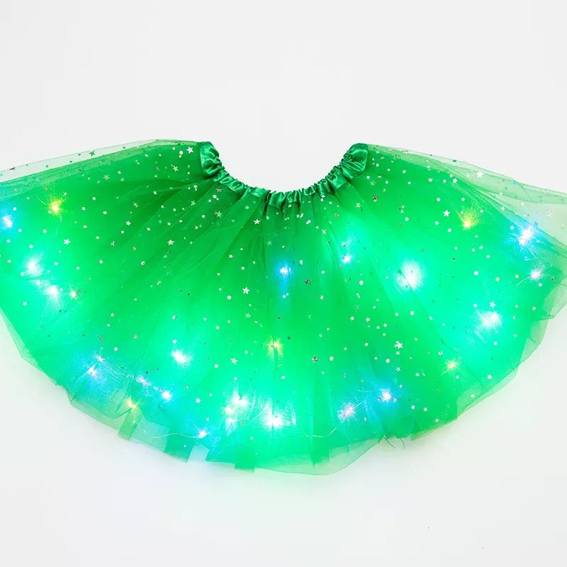 LED Glowing Light Women's Tulle Star Skirt - SavageBiz