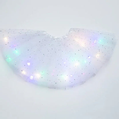 LED Glowing Light Women's Tulle Star Skirt - SavageBiz