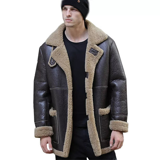 LUHAYESA Thicken Warm Natural Sheepskin Jacket - SavageBiz