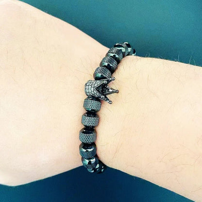 Luxury Crown Charms Stainless Steel Beads Bracelet - SavageBiz