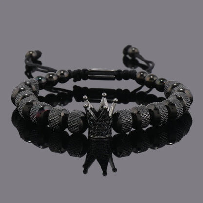 Luxury Crown Charms Stainless Steel Beads Bracelet - SavageBiz