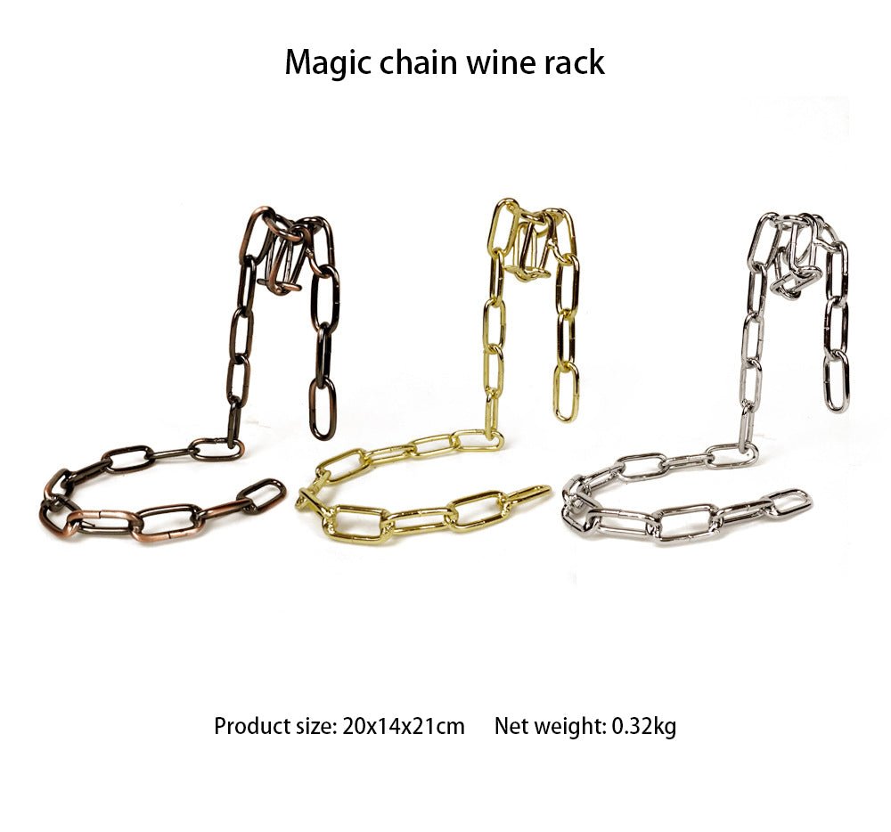 Magic Iron Chain Wine Bottle Holder - SavageBiz