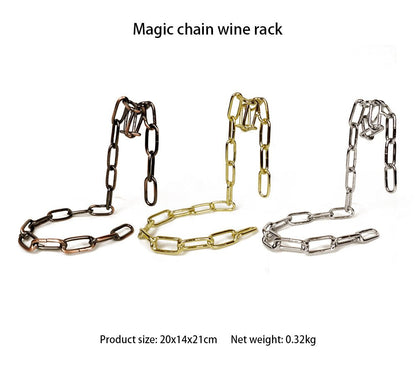 Magic Iron Chain Wine Bottle Holder - SavageBiz