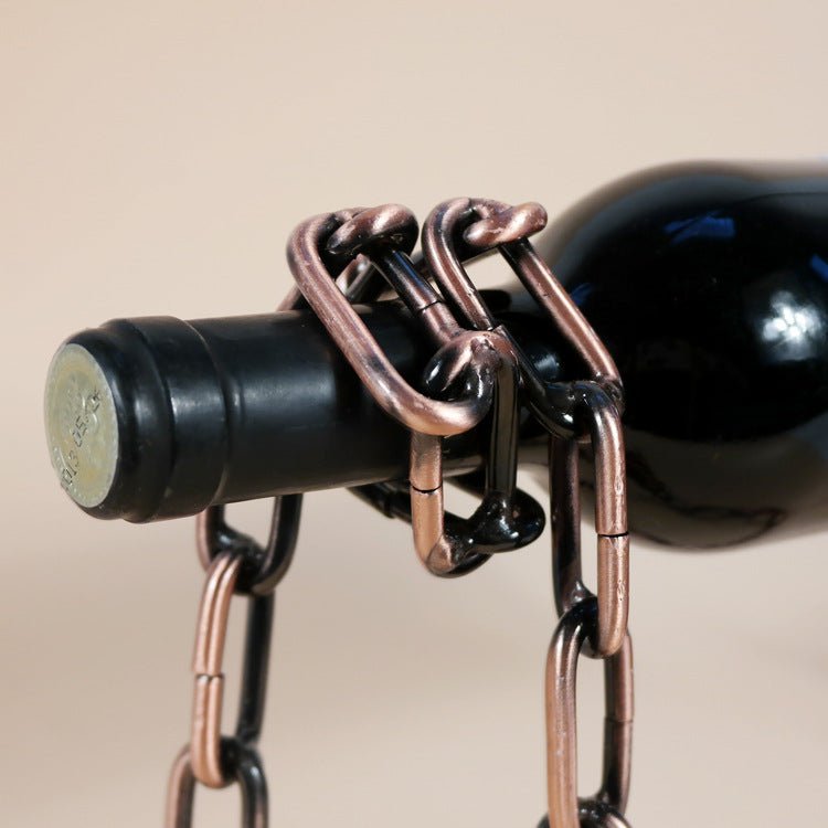 Magic Iron Chain Wine Bottle Holder - SavageBiz