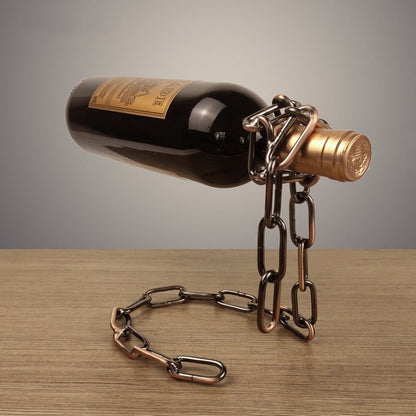 Magic Iron Chain Wine Bottle Holder - SavageBiz