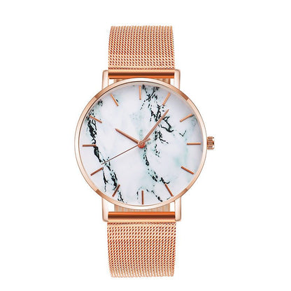 Mesh Band Marble Watch - SavageBiz