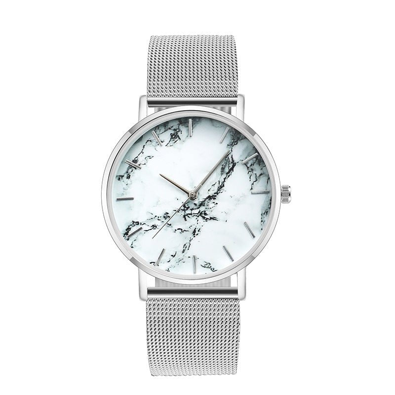 Mesh Band Marble Watch - SavageBiz