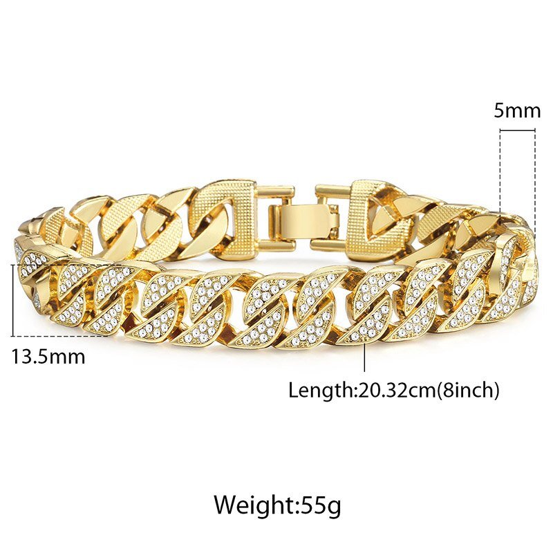 Miami Gold Curb Cuban Bracelet - SavageBiz