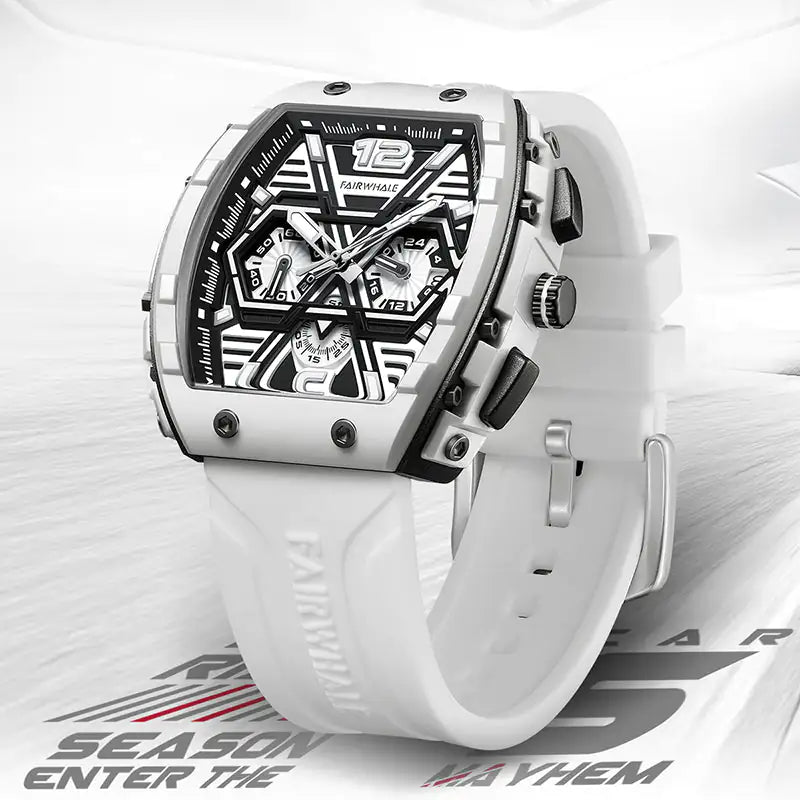 Multi-Hand Chronograph Rubber Strap - SavageBiz