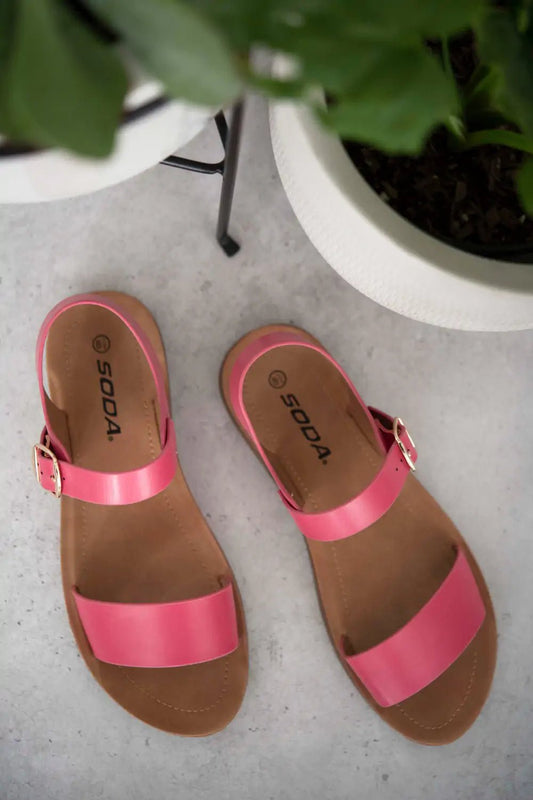 Pink Buckle Sandals - SavageBiz