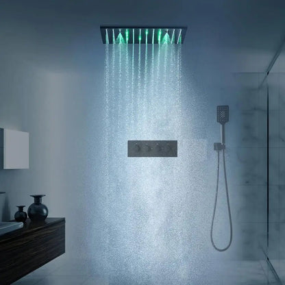 SKY RAIN High-Quality Black Massage Shower Head Panel - SavageBiz