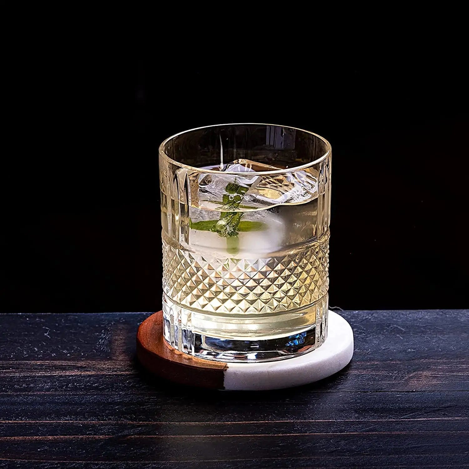 The Connoisseur's Set - Whiskey Stones & Reserve Whiskey Crystal Glass - SavageBiz