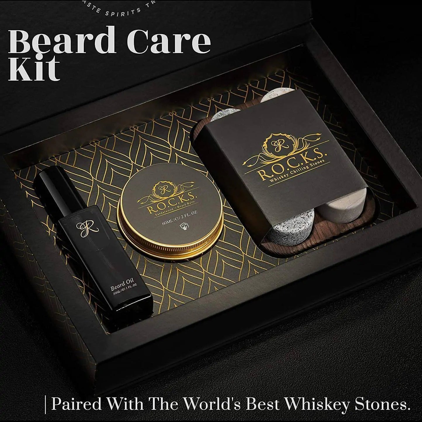 The Gentleman's Essentials - Whiskey Stones & Grooming Kit Gift Set - SavageBiz