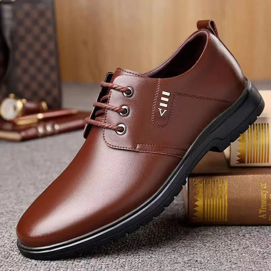 Thick-soled Laced Up Mens Shoes - SavageBiz