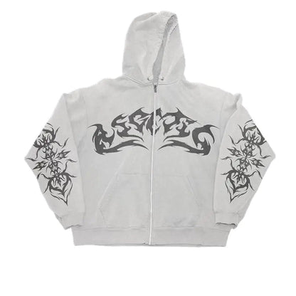 Vintage Flame Hoodies - SavageBiz