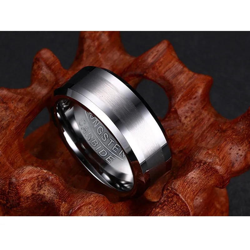 Vnox Classical Tungsten Carbide Ring for Men - SavageBiz