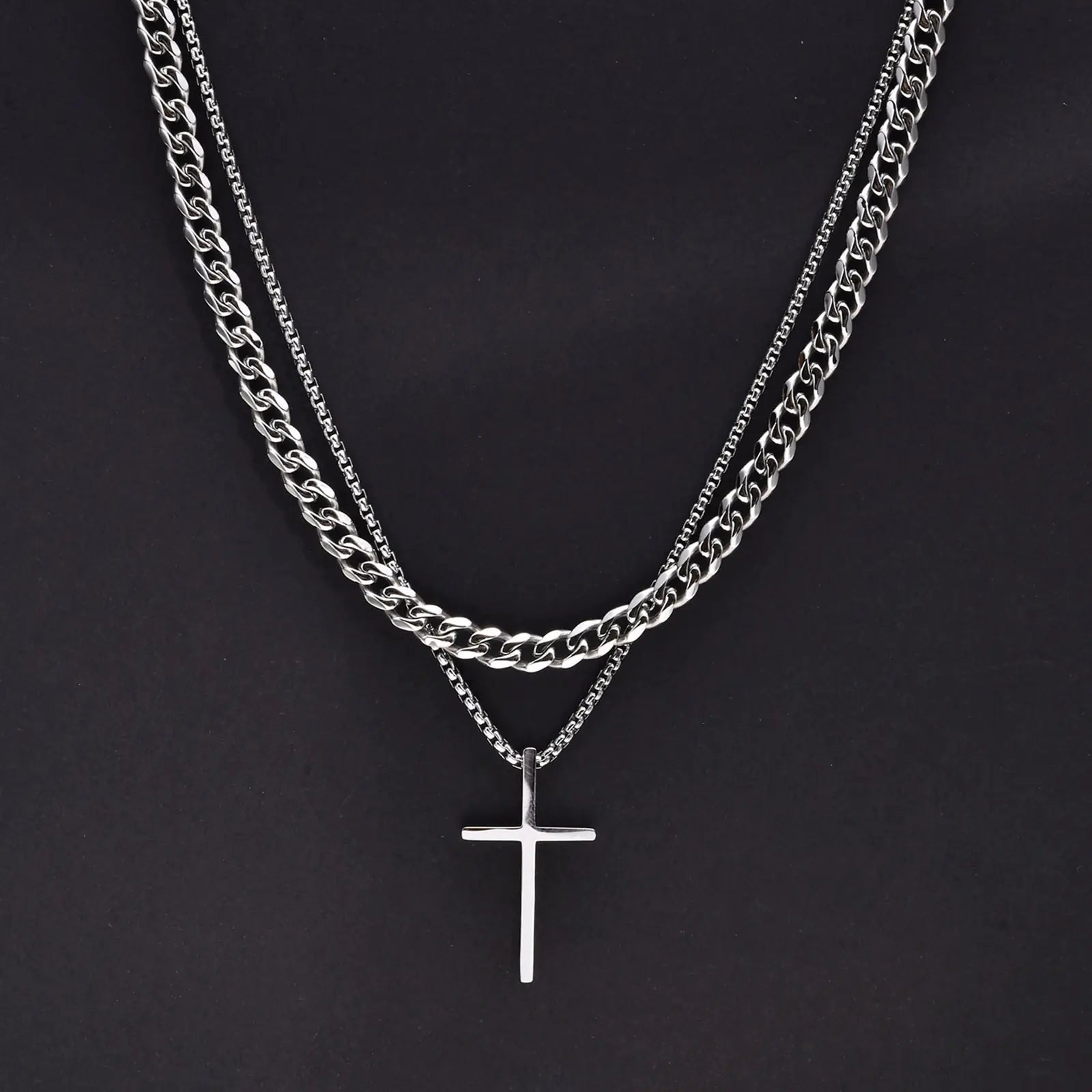 Vnox Mens Cross Necklaces - SavageBiz