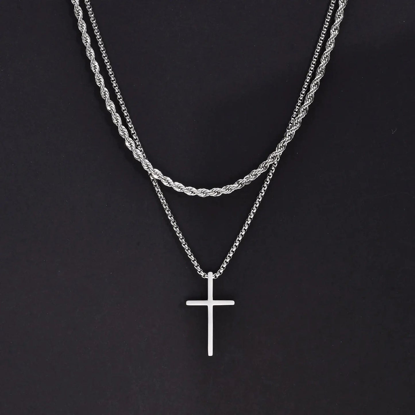 Vnox Mens Cross Necklaces - SavageBiz