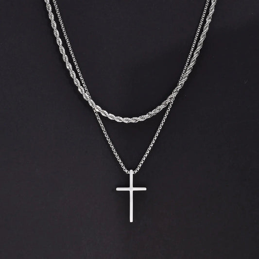 Vnox Mens Cross Necklaces - SavageBiz