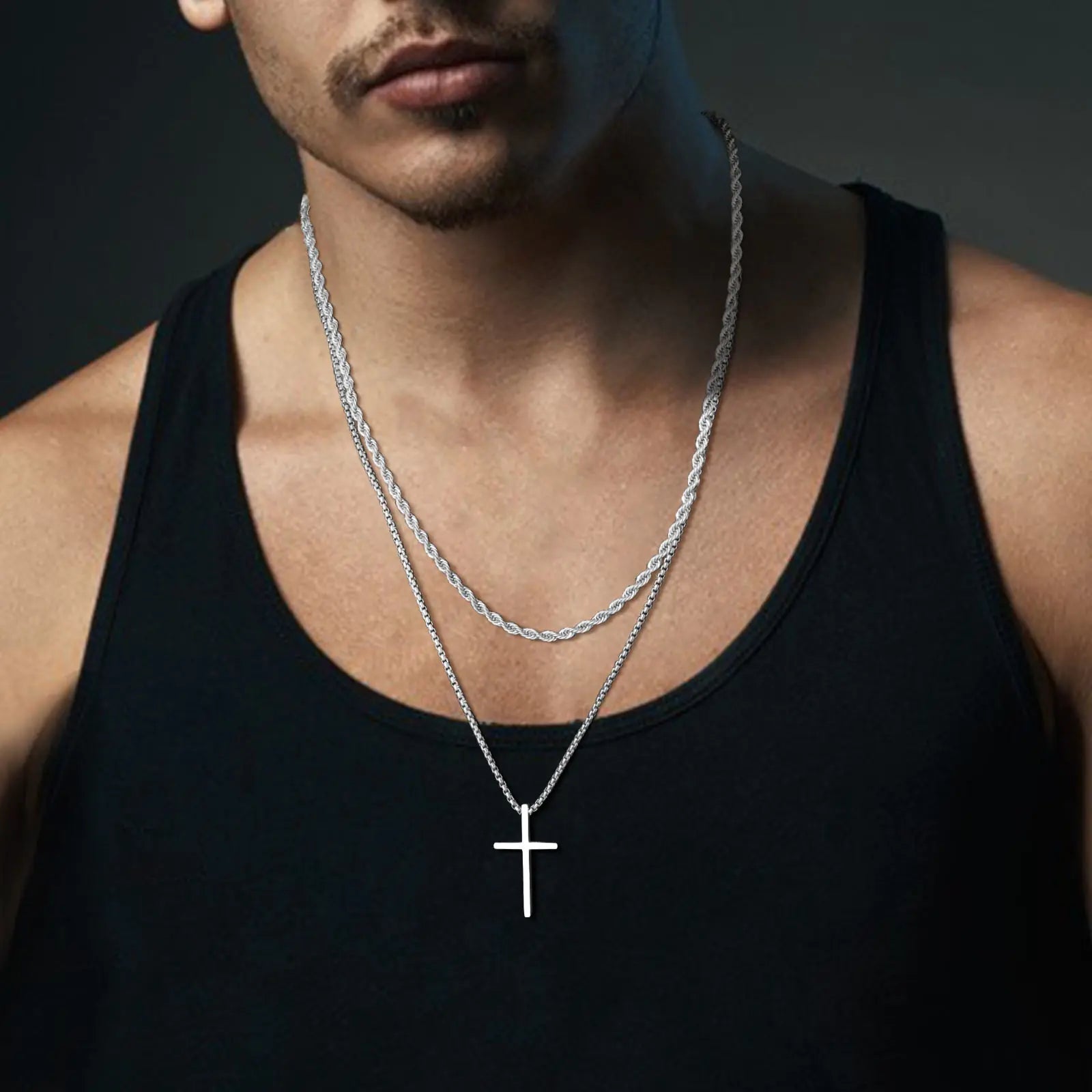 Vnox Mens Cross Necklaces - SavageBiz