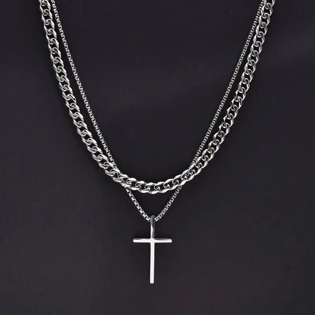 Vnox Mens Cross Necklaces - SavageBiz