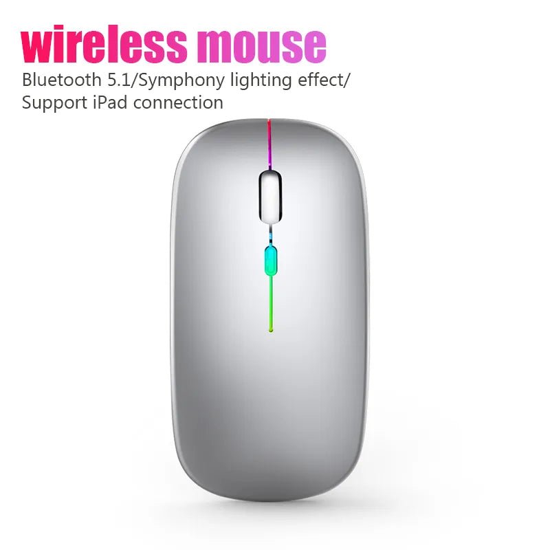 WMGW 2.4G Wireless Mouse RGB Rechargeable Bluetooth Mice - SavageBiz