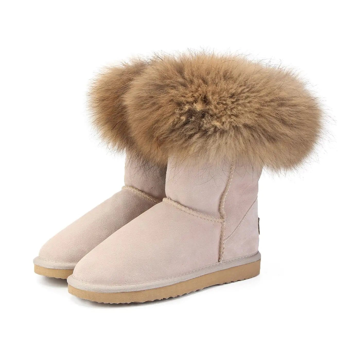 Women's Fox Fur Snow Boots - SavageBiz