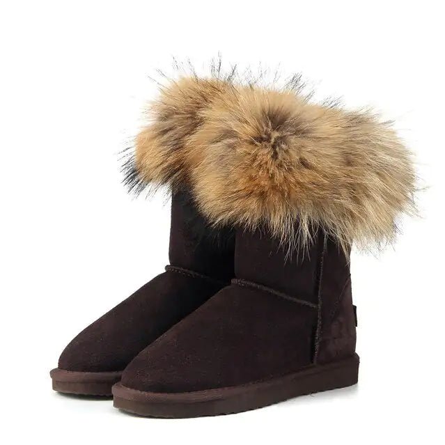 Women's Fox Fur Snow Boots - SavageBiz